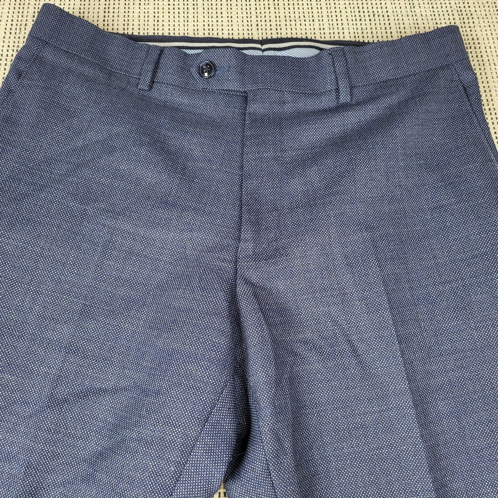Original Penguin Dress Pants Mens 30x32 Blue Slim Fit Flat Front Business Office